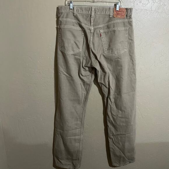 Levi's Men's 505 Regular Fit Khaki 100% Cotton Straight Leg Jeans - Size‎ 38 - Picture 3 of 13